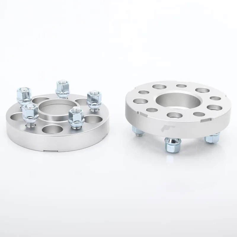 Calitate înaltă Distantiere roti cu dubla prindere cu piulite 15mm cu prindere 5×100 si gaura centrala 56.1 cu piulite incluse cu filet M12x1.25 culoare Silver marca JR Wheels