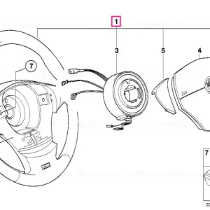 Volan sport M, piele bej/aluminiu - BMW Disponibil imediat