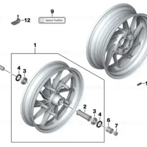 Livrare expres Roata forjata HP spate 6,0X17 - BMW Motorrad