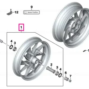 Roata forjata HP fata 3,5X17 - BMW Motorrad Expediere rapidă