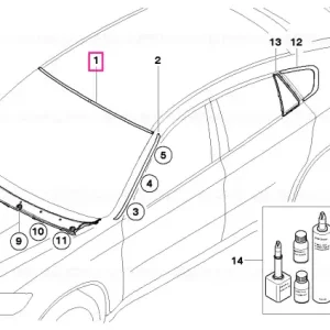 Capac parbriz superior - BMW Disponibil imediat