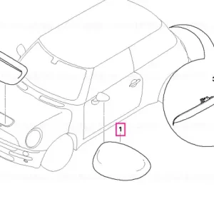 Noutate Carcasă oglindă Carbon dreapta JCW - BMW - Mini