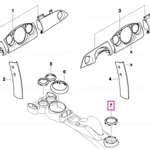 Ofertă specială Inel trim suport frana mana piele J. COOPER WORKS - BMW - Mini