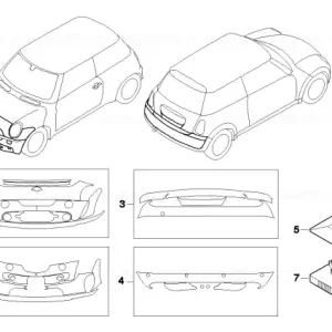 Livrare expres Set folie protectie vopsea fata MINI COOPERS/R53 MINICOOPERS/R53 - BMW - Mini