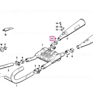 Reducere Clemă tușeu LINKS D=49 LINKS  D=49 - BMW Motorrad
