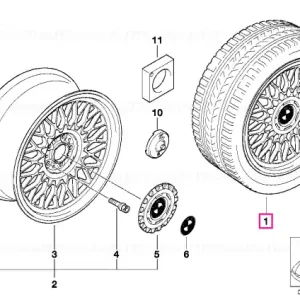 Set complet roți aliaj vară 245/55R16 100W - BMW Ieftin