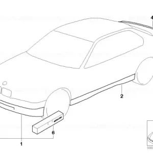 Retur gratuit Set instalare spoiler spate GRUNDIERT - BMW