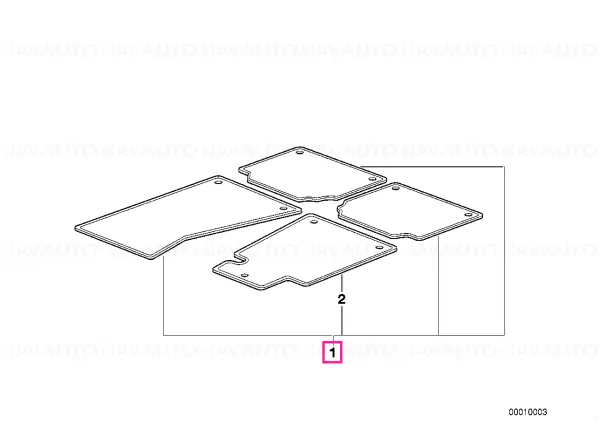 Ieftin Set covorase podea Velours, SILBERGRAU - BMW
