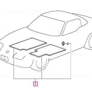 Set covorase, Velur Perlat, Gri inchis (DunkelGrau) - BMW Z1 E30 Lichidare de stoc