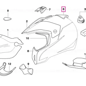 Spoiler mărime mare 57-64 - BMW Motorrad Calitate înaltă