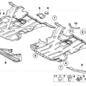 Retur ușor Underhood shield - BMW