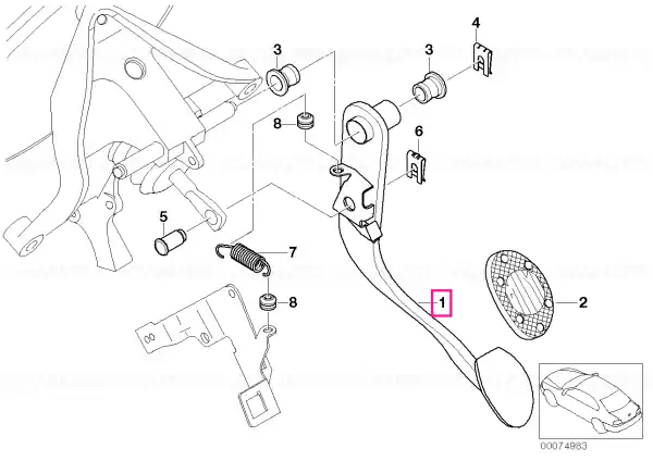 Comandă acum Pedală frână - BMW - Mini
