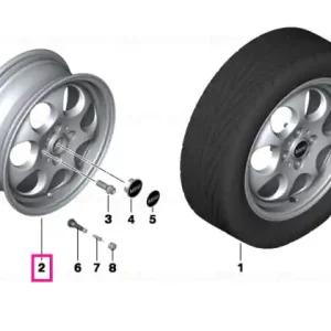 Jantă aluminiu 51/2JX15 ET:45 51/2JX15  ET:45 - BMW - Mini Plată sigură