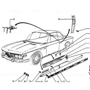 Capac coloană spate stânga - BMW Disponibil imediat