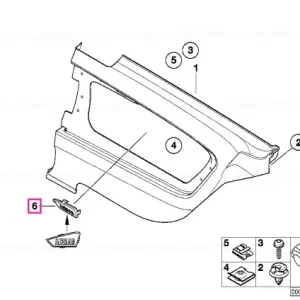 Capac airbag panou lateral stânga SCHWARZ - BMW Comandă acum