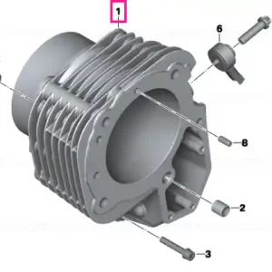Discount Cilindru dreapta argintiu A/B H=80,65 - BMW Motorrad
