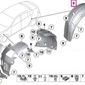 Capac carcasă roată spate stânga - BMW Livrare rapidă