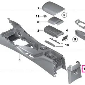 Capac consol central spate OYSTER - BMW Livrare rapidă