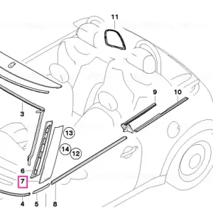 Cel mai bun preț Capac coloana A dreapta - BMW - Mini