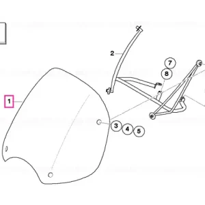 Reducere de preț Parbriz inalt, 380MM - BMW Motorrad