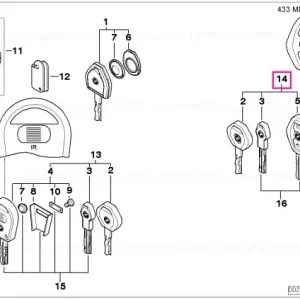 Set chei cu unitate control EWS 315 MHZ - BMW Plată sigură