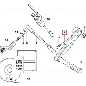 Palan schimbător viteze - BMW Motorrad Retur ușor