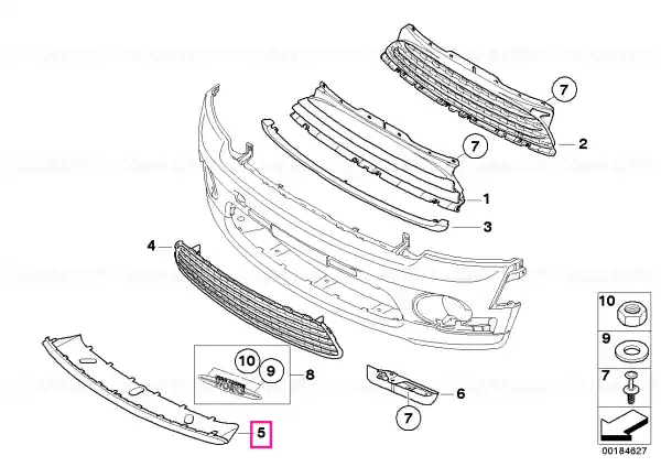 Spoiler centru - BMW - Mini Popular