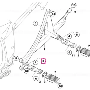 Doar azi Tampon limitare, dreapta - BMW Motorrad