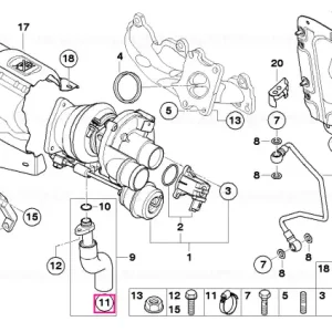 Retur ușor Colier furtun D=24MM - BMW - Mini