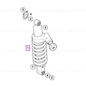 Pilon spate L=337MM - BMW Motorrad Transport gratuit