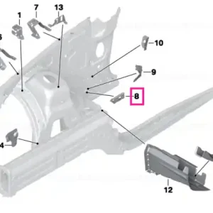 Suport panou lateral front dreapta 3 - BMW Reducere