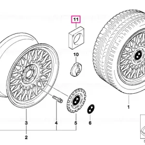 Suport adaptor capac butuc - BMW Preferatul clienților