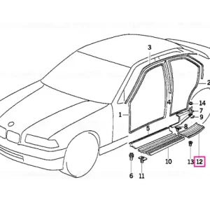 Bandă prag spate stânga SILBERGR.M3 SILBERGR. M3 - BMW Ofertă de sezon
