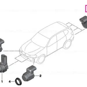 Senzor ultrasonic Argintiu/Gri, WA08 - BMW Vezi acum