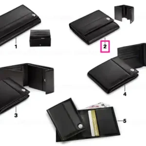 Transport gratuit Portofel pentru femei BLACK LEATHER - BMW