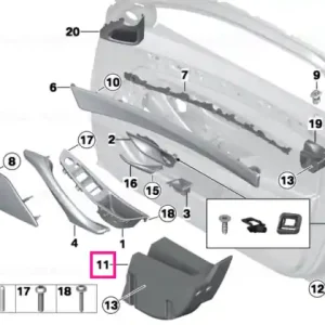 Tampon protectie usa, fata dreapta - BMW Reducere extra