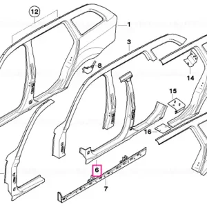 Stalp B cu panou lateral dreapta - BMW Bestseller