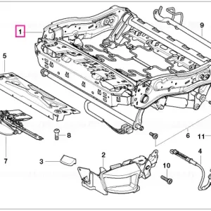 Calitate înaltă Structură scaun, manual dreapta - BMW