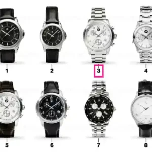 Calitate înaltă Ceas barbați cuarț crono, metal/argintiu METAL/ SILVER - BMW