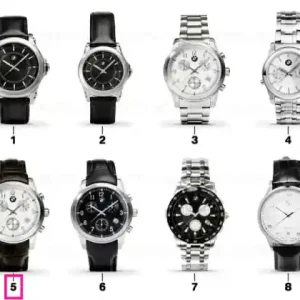 Ceas barbați cuarț crono, maro/argintiu BROWN/ SILVER - BMW Ofertă specială