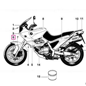 Doar azi Apărător noroi față JUPITERORANGE - BMW Motorrad