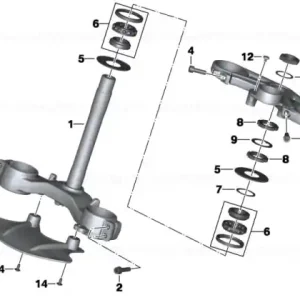 Doar azi Traversă furculă superioară - BMW Motorrad