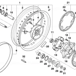 Semiaxă spate - BMW Motorrad Cel mai vândut