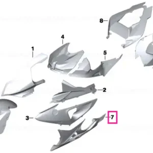 Ofertă limitată Spoiler motor, dreapta, BLACK - BMW Motorrad