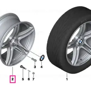 Calitate înaltă Jantă aliaj ușor 9JX19 ET:40 9JX19 ET:40 - BMW
