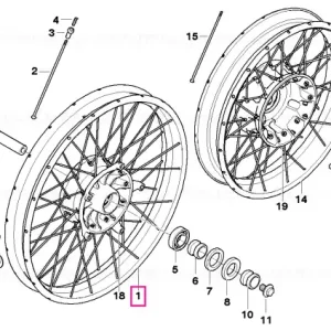 Ofertă exclusivă Roată spițe față 1,85X21 - BMW Motorrad