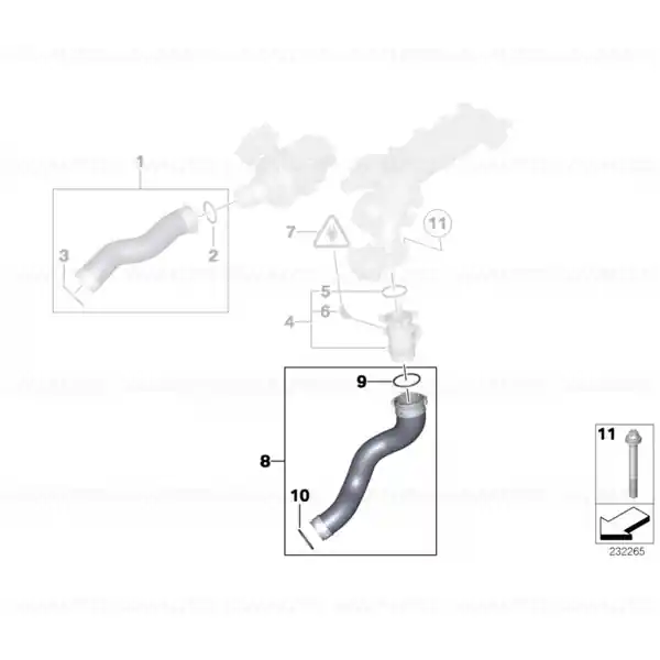 Ofertă de sezon Conducta intercooler BMW Seria E90 LCI, E91 LCI