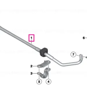Stabilizator față cu suport cauciuc - BMW Plată securizată