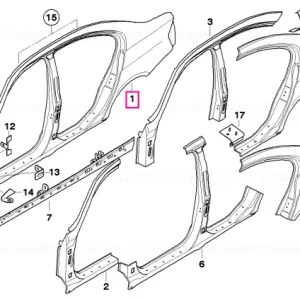 Cadru lateral exterior stânga - BMW Bestseller