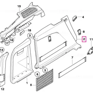 Tapiterie portbagaj stânga ANTHRAZIT - BMW Discount
